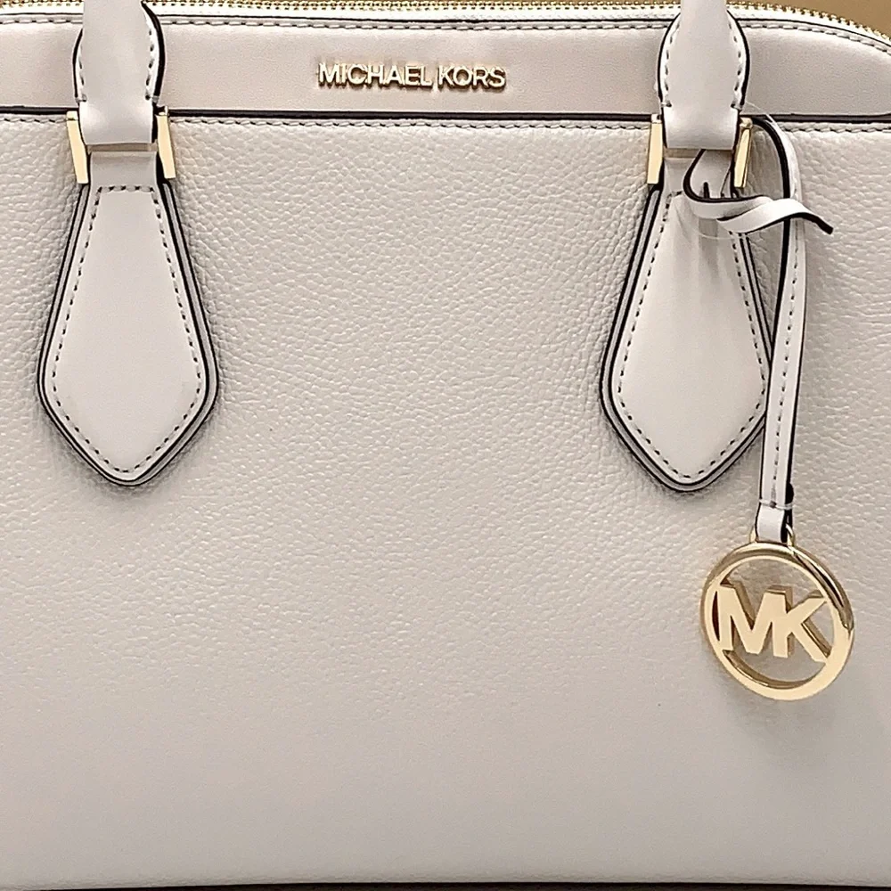MICHAEL KORS DARIA LARGE SATCHEL LIGHT CREAM COLOR